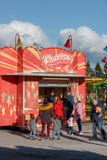 Churros food stand at Funderland theme park on Tramore road in Cork, Ireland stock images Churros food stand at Funderland theme park on Tramore road in Cork, Ireland stock images