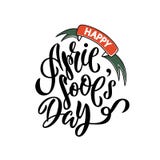 April voor de gek houdt dag Hand het getrokken van letters voorzien vector illustratie April voor de gek houdt dag Hand het getrokken van letters voorzien vector illustratie