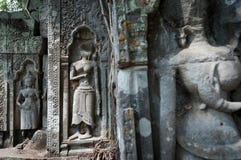 Apsara Carvings in Beng Mealea royalty free stock images Apsara Carvings in Beng Mealea royalty free stock images