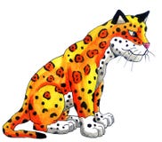 Aquarela épico Jaguar ilustração stock Aquarela épico Jaguar ilustração stock