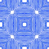 Aquarelle géométrique bleue Configuration sans joint mignonne illustration stock Aquarelle géométrique bleue Configuration sans joint mignonne illustration stock