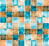 Aquarellmuster von Quadraten vektor abbildung Aquarellmuster von Quadraten vektor abbildung