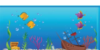 Cartoon fishes stock vector. Illustration of characters - 14275195