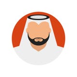 Arab icon vector sign and symbol isolated on white background, Arab logo concept stock illustration Arab icon vector sign and symbol isolated on white background, Arab logo concept stock illustration