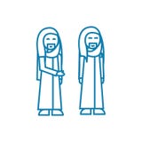 Arab state residents linear icon concept. Arab state residents line vector sign, symbol, illustration. vector illustration Arab state residents linear icon concept. Arab state residents line vector sign, symbol, illustration. vector illustration