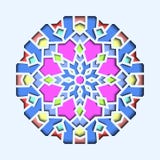 Arabesku wzór, winieta w wschodnim stylu, ukierunkowywa witraż Projekt dla Eid Mosul, wystrój meczet 3d royalty ilustracja Arabesku wzór, winieta w wschodnim stylu, ukierunkowywa witraż Projekt dla Eid Mosul, wystrój meczet 3d royalty ilustracja