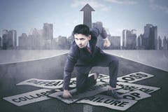 Arabian businessman defeating his problems royalty free stock images Arabian businessman defeating his problems royalty free stock images