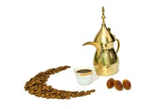 Arabic Coffee With Date Fruit Stock Photography Arabic Coffee With Date Fruit Stock Photography