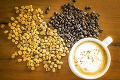 Arabica кофе тайского кофе дерьма слона органический стоковое фото rf Arabica кофе тайского кофе дерьма слона органический стоковое фото rf