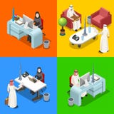 Arabische Zakenman Isometric People royalty-vrije illustratie Arabische Zakenman Isometric People royalty-vrije illustratie