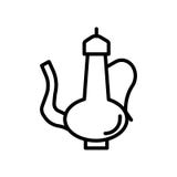 Arabski słój ikony wektor odizolowywający na białym tle, Arabski słoju znak royalty ilustracja Arabski słój ikony wektor odizolowywający na białym tle, Arabski słoju znak royalty ilustracja