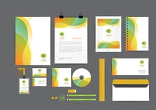 Arancio e verde con il modello grafico di identità corporativa della curva royalty illustrazione gratis Arancio e verde con il modello grafico di identità corporativa della curva royalty illustrazione gratis