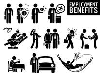 Arbetaranställning Job Benefits Clipart royaltyfri illustrationer Arbetaranställning Job Benefits Clipart royaltyfri illustrationer