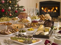 Arbre de Noël de déjeuner de buffet de lendemain de Noël Arbre de Noël de déjeuner de buffet de lendemain de Noël