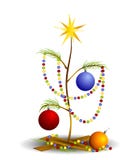 Arbre de Noël minuscule triste 2 illustration stock Arbre de Noël minuscule triste 2 illustration stock