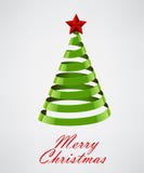 Arbre de Noël vert abstrait de ruban sur Grey Background illustration de vecteur Arbre de Noël vert abstrait de ruban sur Grey Background illustration de vecteur