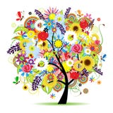 Arbre floral beau illustration de vecteur Arbre floral beau illustration de vecteur