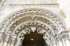 Arc, Church In The Orense Region, Exterior Of Gothic Cathedral I Royalty Free Stock Photos