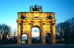 Arc de Triomphe du Karusell Paris Frankrike arkivbild Arc de Triomphe du Karusell Paris Frankrike arkivbild