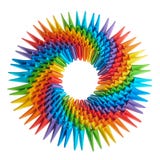 Arc-en-ciel 3d d'Origami image stock Arc-en-ciel 3d d'Origami image stock