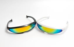Arc-en-ciel noir blanc futuriste en verre de X-hommes de cyclopes de vélo de vitesse images stock Arc-en-ciel noir blanc futuriste en verre de X-hommes de cyclopes de vélo de vitesse images stock