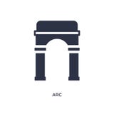 arc icon on white background. Simple element illustration from history concept vector illustration arc icon on white background. Simple element illustration from history concept vector illustration