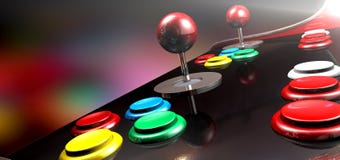 Arcade Control Panel With Joystick et boutons illustration libre de droits Arcade Control Panel With Joystick et boutons illustration libre de droits
