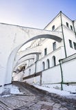 Arcades of Kiev Pechersk Lavra monastery Stock Photo