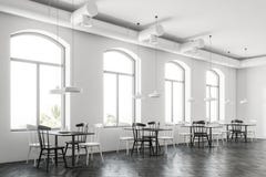 Arched windows white bar inteiror, side view Stock Image Arched windows white bar inteiror, side view Stock Image