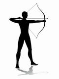 Archer man, vector sketch stock illustration Archer man, vector sketch stock illustration