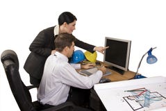 Architect Team In Office Royalty Free Stock Photos