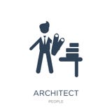architectenpictogram in in ontwerpstijl architectenpictogram dat op witte achtergrond wordt geïsoleerd eenvoudige en moderne vlak royalty-vrije illustratie architectenpictogram in in ontwerpstijl architectenpictogram dat op witte achtergrond wordt geïsoleerd eenvoudige en moderne vlak royalty-vrije illustratie