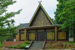 Indonesia, October 23th, 2021 : Architectural view of Jambi Pavilion
