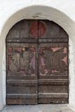 Old, wooden door in the church royalty free stock images Old, wooden door in the church royalty free stock images