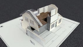 Architectural drawing changed house.