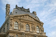 Architectural fragments of Louvre museum building, Paris, France Stock Photos Architectural fragments of Louvre museum building, Paris, France Stock Photos