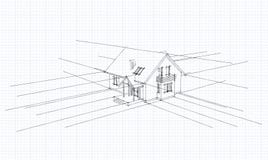 Architectural Sketch Of A House Stock Photography