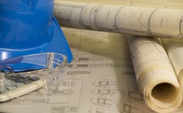 Architecturale plannen voor bouw royalty-vrije stock afbeelding Architecturale plannen voor bouw royalty-vrije stock afbeelding