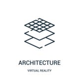 architecture icon vector from virtual reality collection. Thin line architecture outline icon vector illustration vector illustration architecture icon vector from virtual reality collection. Thin line architecture outline icon vector illustration vector illustration