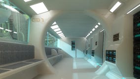 Architecture intérieure futuriste illustration de vecteur Architecture intérieure futuriste illustration de vecteur