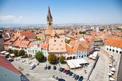 Architettura storica a Sibiu, la Transilvania, Romania. immagine stock libera da diritti Architettura storica a Sibiu, la Transilvania, Romania. immagine stock libera da diritti