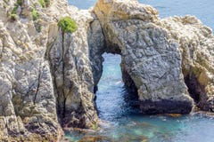 Arco del mar en la reserva del estado natural de Lobos del punto fotos de archivo Arco del mar en la reserva del estado natural de Lobos del punto fotos de archivo
