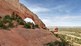 Arco naturale in arché parco nazionale, Utah immagini stock Arco naturale in arché parco nazionale, Utah immagini stock