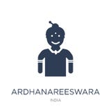 Ardhanareeswara icon. Trendy flat vector Ardhanareeswara icon on vector illustration Ardhanareeswara icon. Trendy flat vector Ardhanareeswara icon on vector illustration