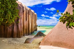argent källa för strand D seychelles arkivbilder argent källa för strand D seychelles arkivbilder