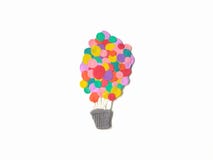 Argila do plasticine da cesta do balão, massa colorida do balão ilustração stock Argila do plasticine da cesta do balão, massa colorida do balão ilustração stock