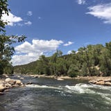 Arkansas River nära Salida, Co royaltyfria foton Arkansas River nära Salida, Co royaltyfria foton