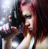 Arma atractivo hermoso de la explotación agrícola de la muchacha foto de archivo libre de regalías Arma atractivo hermoso de la explotación agrícola de la muchacha foto de archivo libre de regalías