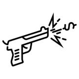 Arma, ícone da pistola ilustração royalty free Arma, ícone da pistola ilustração royalty free
