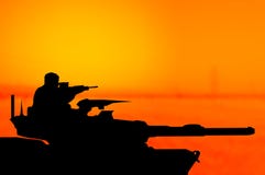 Armeebehälter-Schattenbildkonzept lizenzfreie abbildung Armeebehälter-Schattenbildkonzept lizenzfreie abbildung